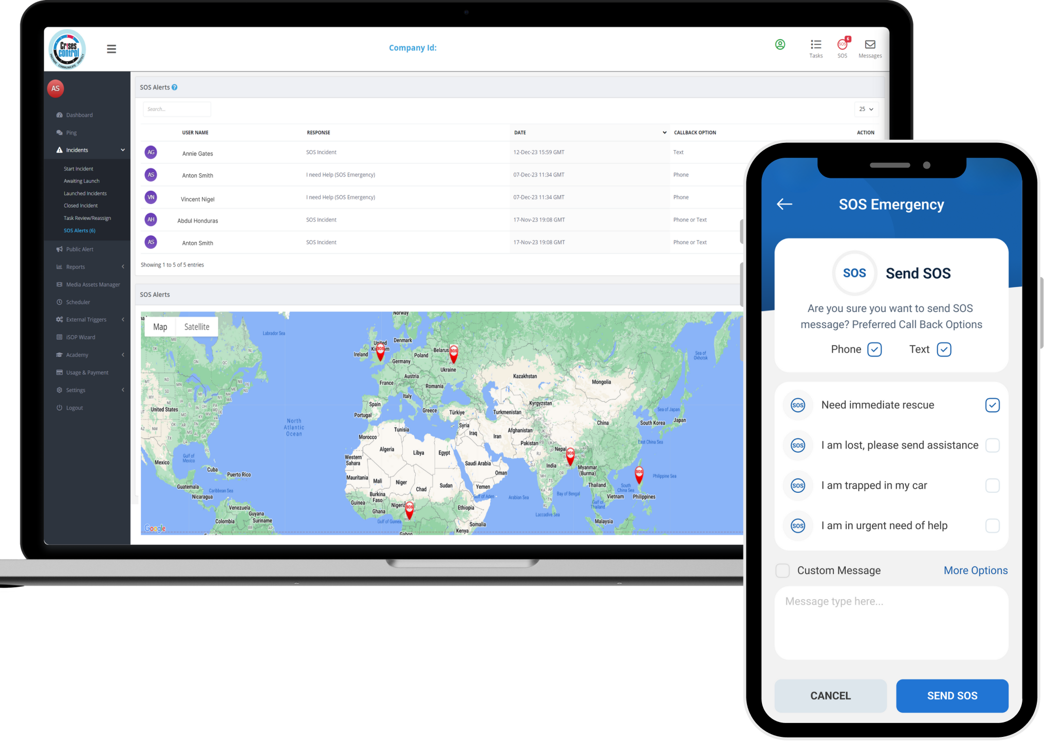 Employee SOS Alerts